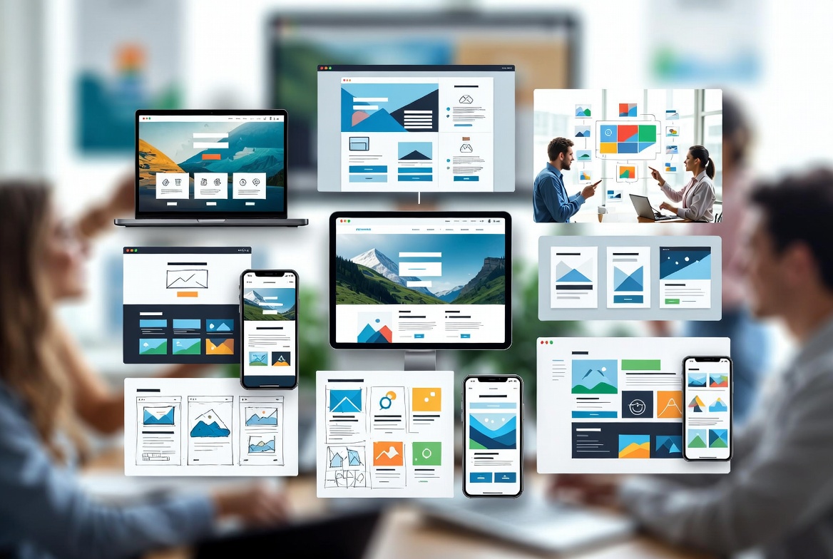 Website design options and responsive layouts